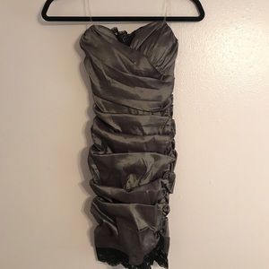 Strapless mini dress